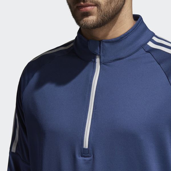 Picture of adidas Men's 3 Stripe 1/4 Zip Sweater - Noble Indigo (SMALL ONLY)