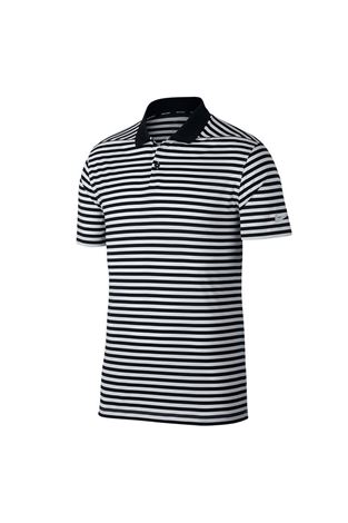 Show details for Nike Golf Men's Dri-Fit Victory Striped Polo Shirt - Black / Gridiron / White 010
