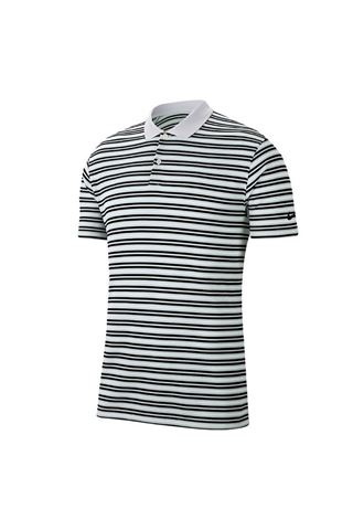 Picture of Nike zns Golf Men's Dri-Fit Victory Striped Polo Shirt - White / Pure Platinum / Black / Black