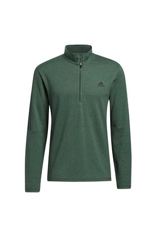 Picture of adidas zns Men's 3 Stripes 1/4 Zip Sweater - Green Oxide Melange