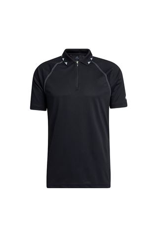 Picture of adidas zns Men's Equipment Zip Pique Polo Shirt - Black