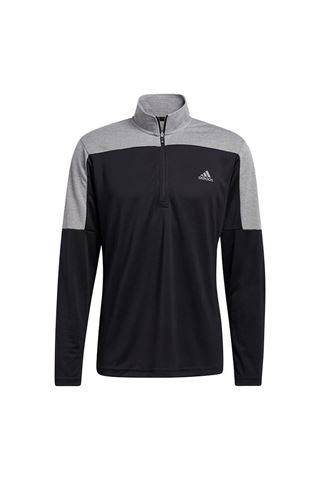 Picture of adidas zns Men's Lightweight Quarter Zip Sweatershirt - Black Melange