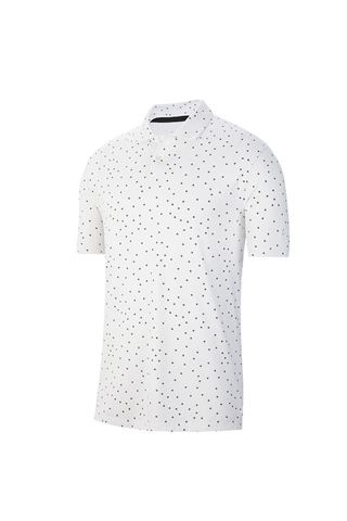 Picture of Nike Golf zns Men's Dri-Fit Vapor Micro Print Polo Shirt - White 100