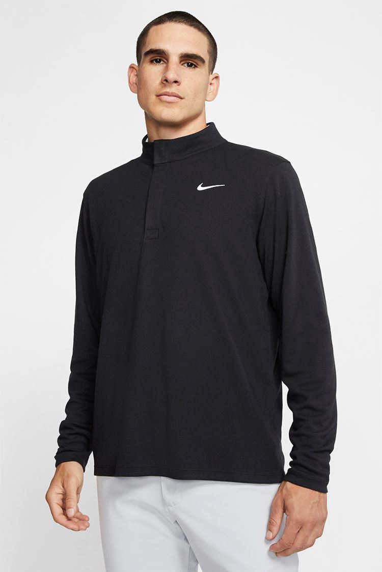 Picture of Nike Golf zns Men's Dri-Fit Victory 1/2 Zip Sweater - Black / Black / White
