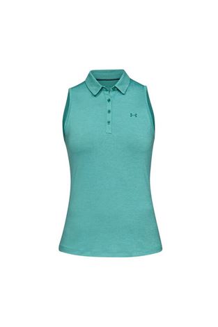 Show details for Under Armour UA Ladies Zinger Sleeveless Polo Shirt - Jade 416
