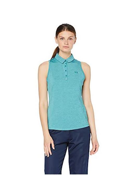 Picture of Under Armour zns UA Ladies Zinger Sleeveless Polo Shirt - Jade 416