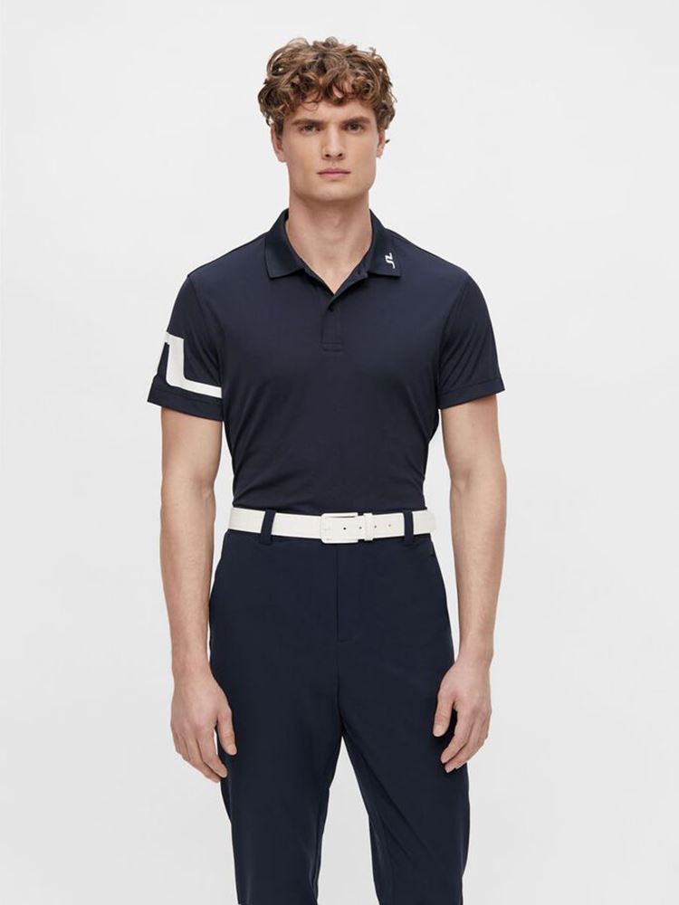 J.Lindeberg ZNS Men's Heath Regular Fit Polo Shirt - Navy - GMJT03687