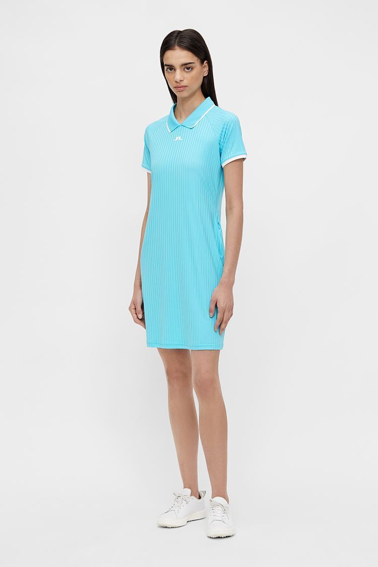 Picture of J.Lindeberg ZNS Ladies April Golf Dress - Beach Blue