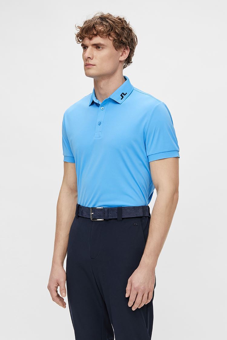 J.Lindeberg zns Men's KV Regular Fit Golf Polo Shirt - Ocean Blue ...