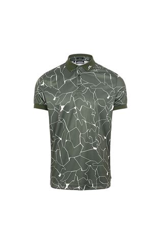 Picture of J.Lindeberg zns Men's Tour Tech Regular Fit Print Polo Shirt - Thyme Green