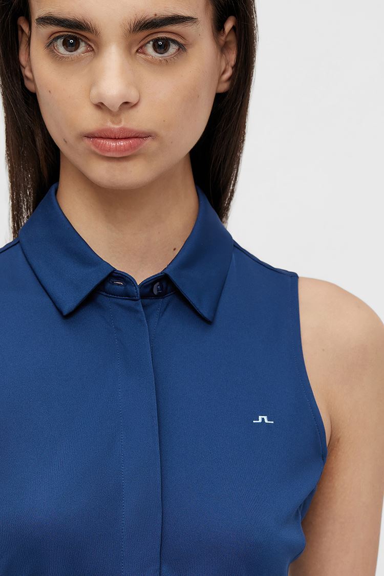 Picture of J.Lindeberg Ladies Dena Sleeveless Golf Top - Midnight Blue