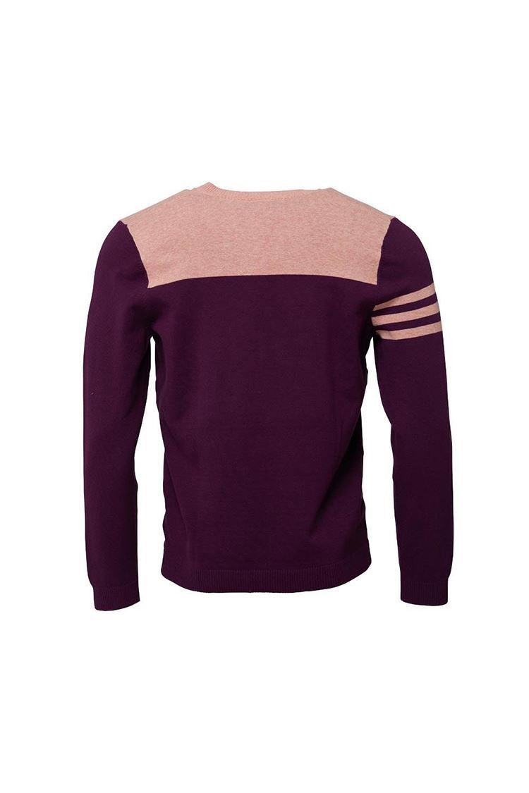 Picture of adidas Men's 3 Stripe V Neck Sweater - Rednight