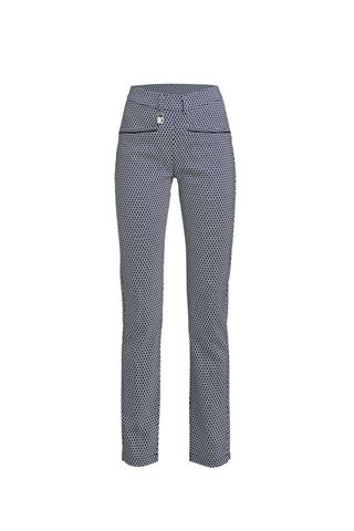 Picture of Rohnisch  zns Ladies Smooth Pants - Navy / Fog Check
