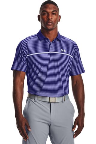 Picture of Under Armour zns Men's UA Iso-Chill Hollen Stripe Polo Shirt - Blue 415