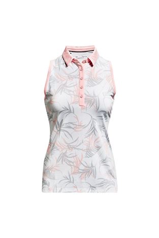 Show details for Under Armour Women's UA Zinger Sleeveless Polo Shirt - White / Beta Tint