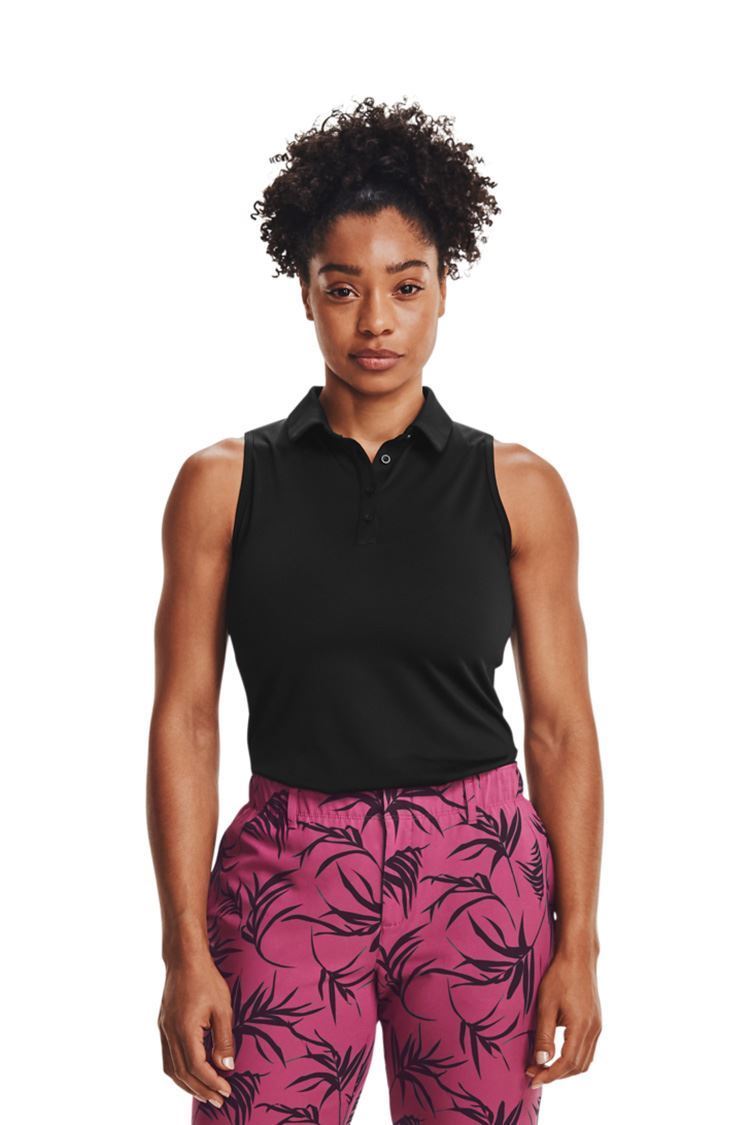Picture of Under Armour Women's UA Zinger Sleeveless Polo Shirt - Black