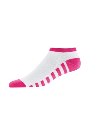 Show details for Footjoy Women's ProDry Fashion Stripe Socks - White / Pink