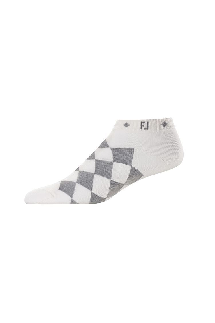 Picture of Footjoy Women's ProDry Fashion Argyle Socks - White / Grey