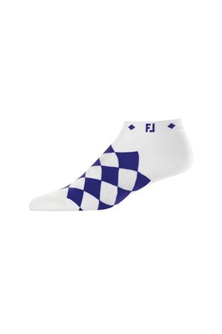 Show details for Footjoy Women's ProDry Fashion Argyle Socks - White / Blue