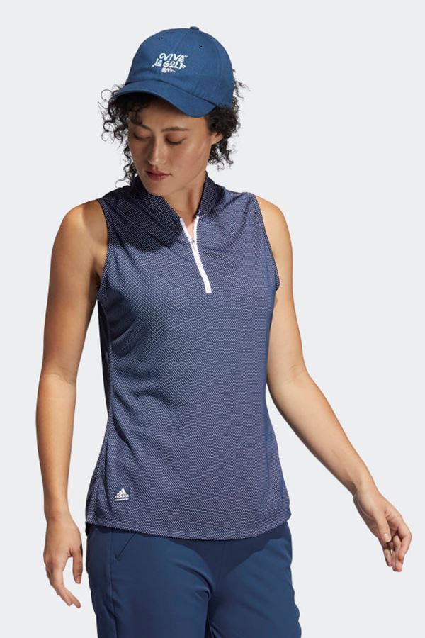Picture of adidas zns Women's Equipment Sleeveless Polo Shirt - Crew Navy