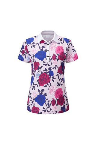 Picture of Ping zns  Ladies Rose Garden Polo Shirt - Pink Multi