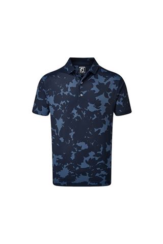Picture of Footjoy zns Men's Pique Camo Floral Print  Polo Shirt - Navy
