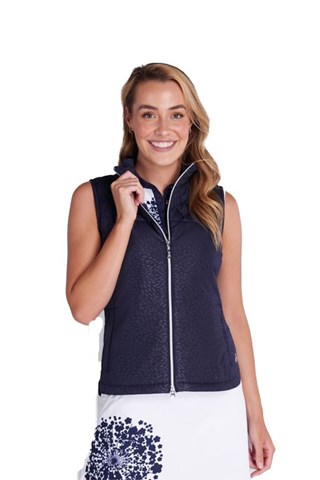 Picture of Green Lamb Ladies Khloe Quilted Padded Gilet - Navy - UK8 ONLY