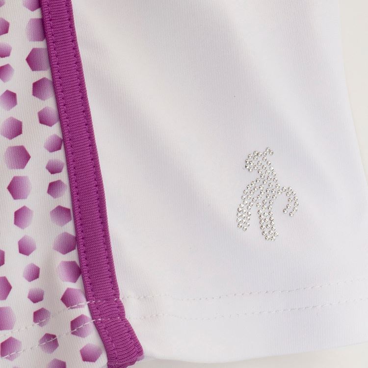 Picture of Green Lamb Ladies Erica Sleeveless Printed Panel Polo shirt - Hexagon