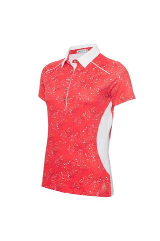 Picture of Green Lamb zns Ladies Ember Printed Panels Polo Shirt - Diamonds