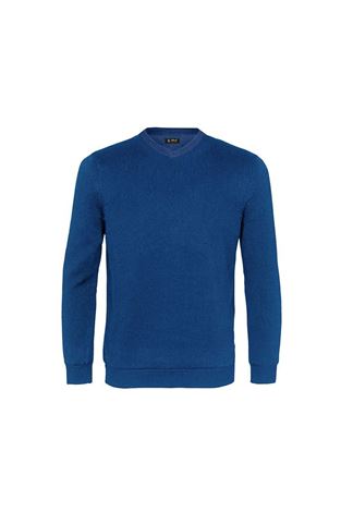 Show details for Island Green Men's V Neck Sweater -  Marine Blue