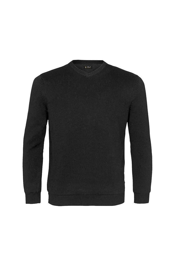 Picture of Island Green Men's V Neck Sweater - Black