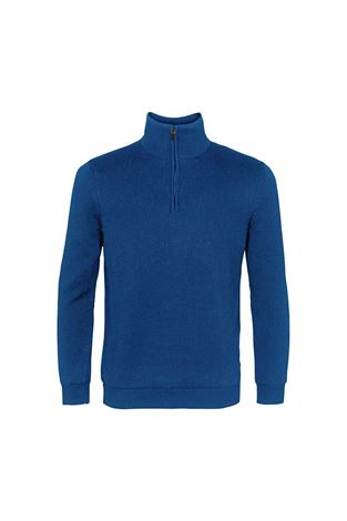 Show details for Island Green Men's Fine Knit 1/4 Zip Sweater  - Marine Blue