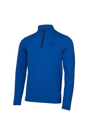 Show details for Calvin Klein Men's Newport Premium 1/2 Zip Top - Nautical Blue Marl - XL Only