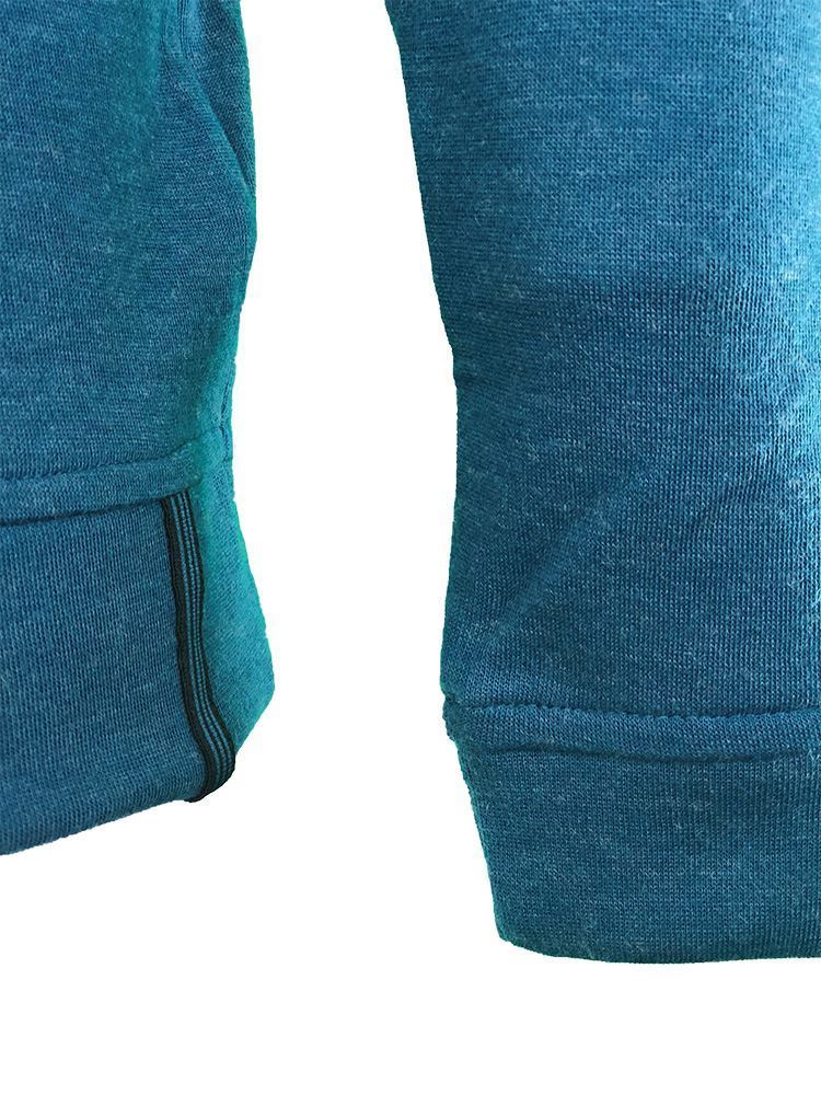 Picture of adidas Men's Wool Mix Quarter Zip Sweater - Petrol Night