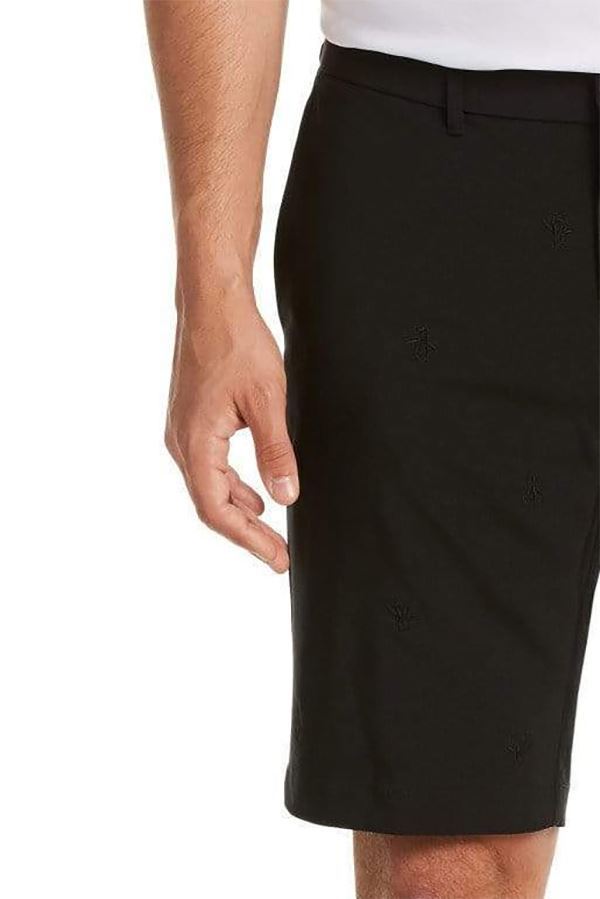 Picture of Original Penguin Men's All Over Pete Embroided Shorts - Caviar