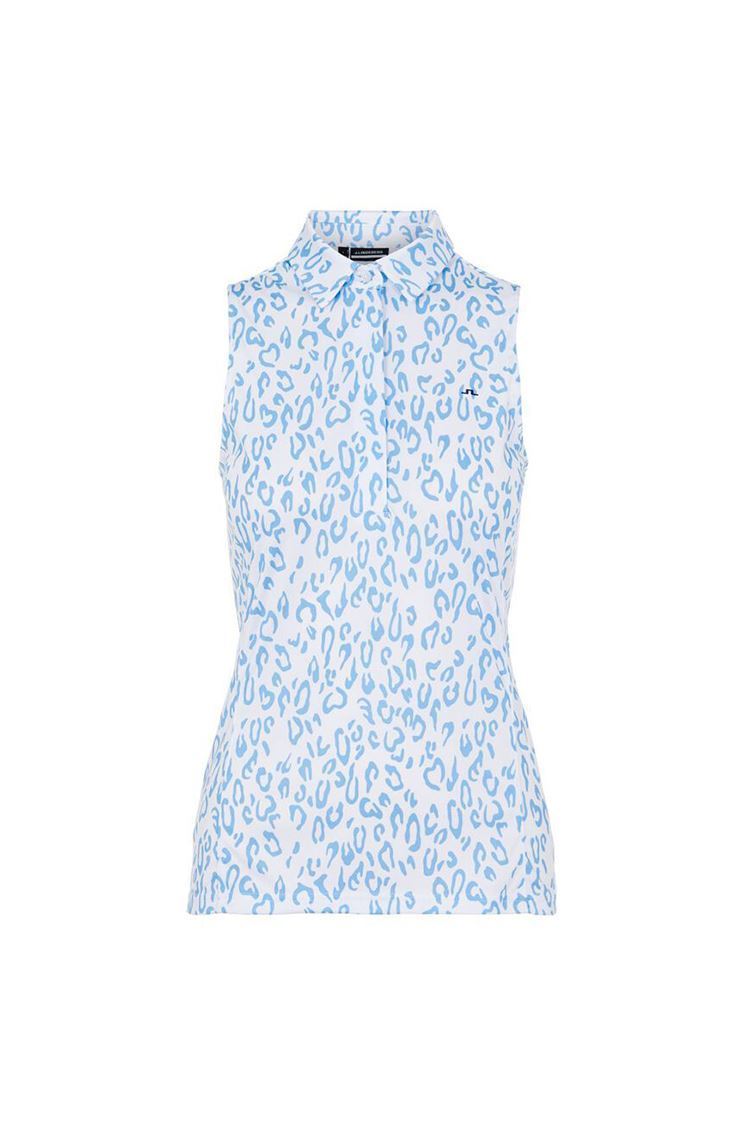 Picture of J.Lindeberg zns Ladies Dena Sleeveless Golf Top Print - Animal Blue White
