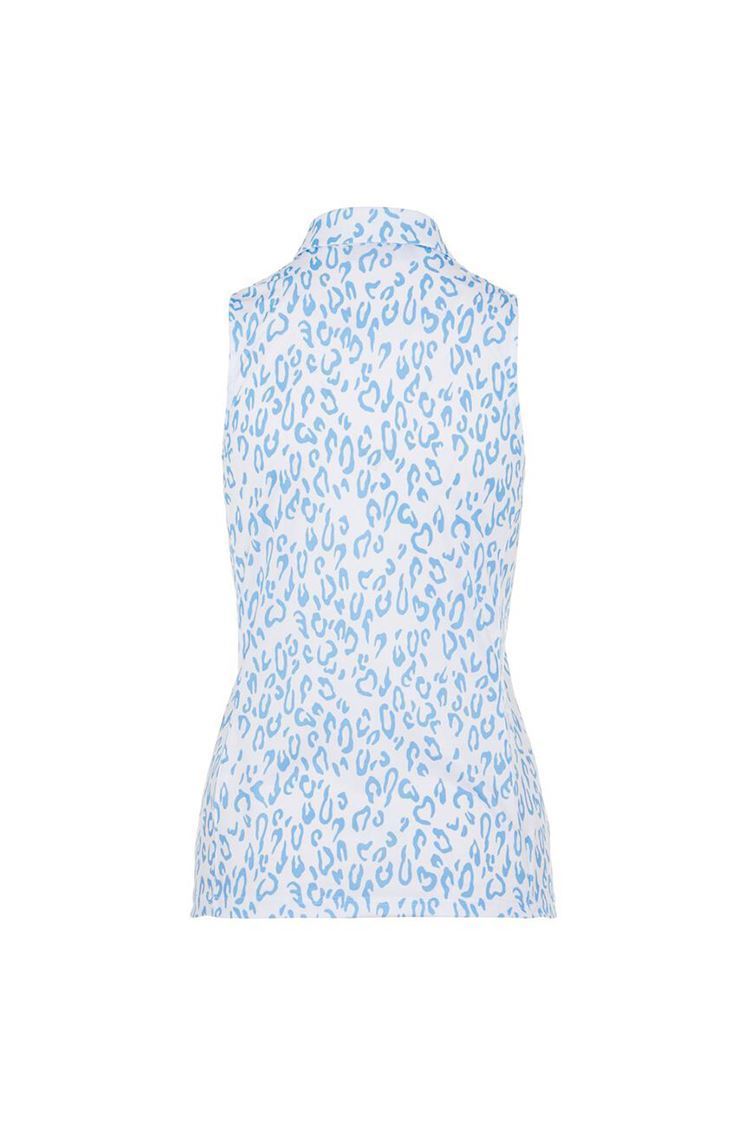 Picture of J.Lindeberg zns Ladies Dena Sleeveless Golf Top Print - Animal Blue White