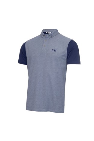 Show details for Calvin Klein Men's Hagan Pique Polo Shirt - Navy - Large Only