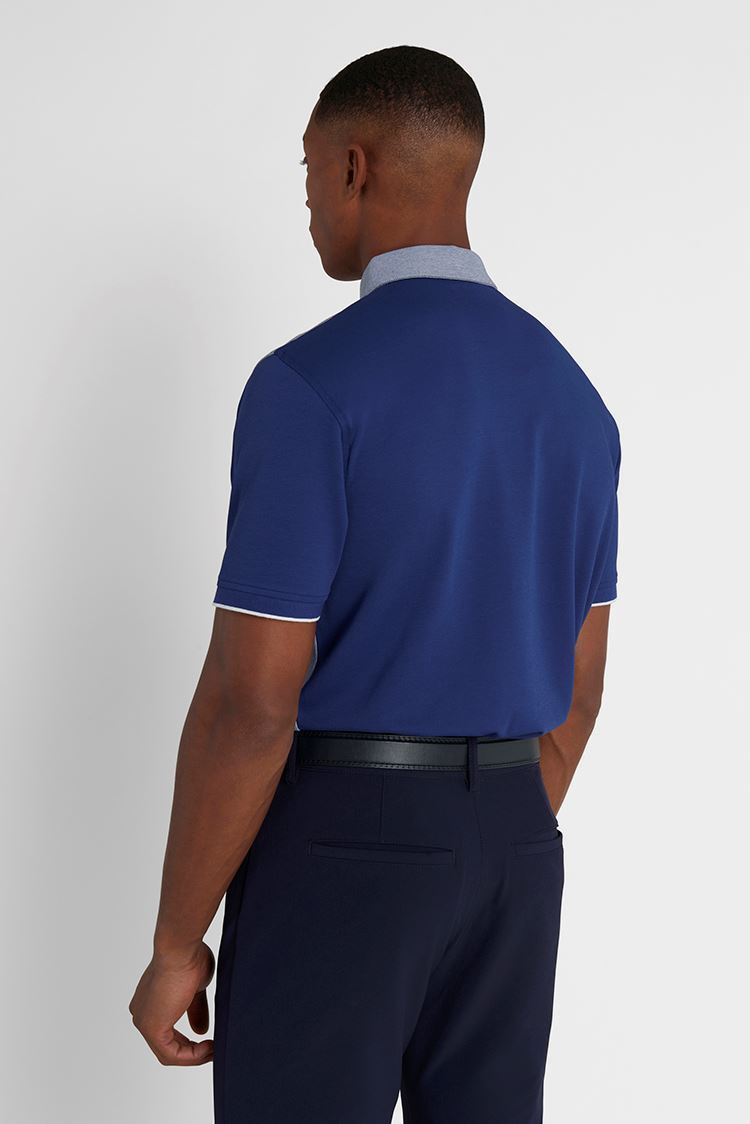 Picture of Calvin Klein zns Men's Hagan Pique Polo Shirt - Navy - Large Only