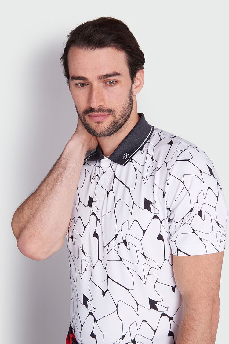 Picture of Calvin Klein Men's Sarazen Polo Shirt - White - XL Only