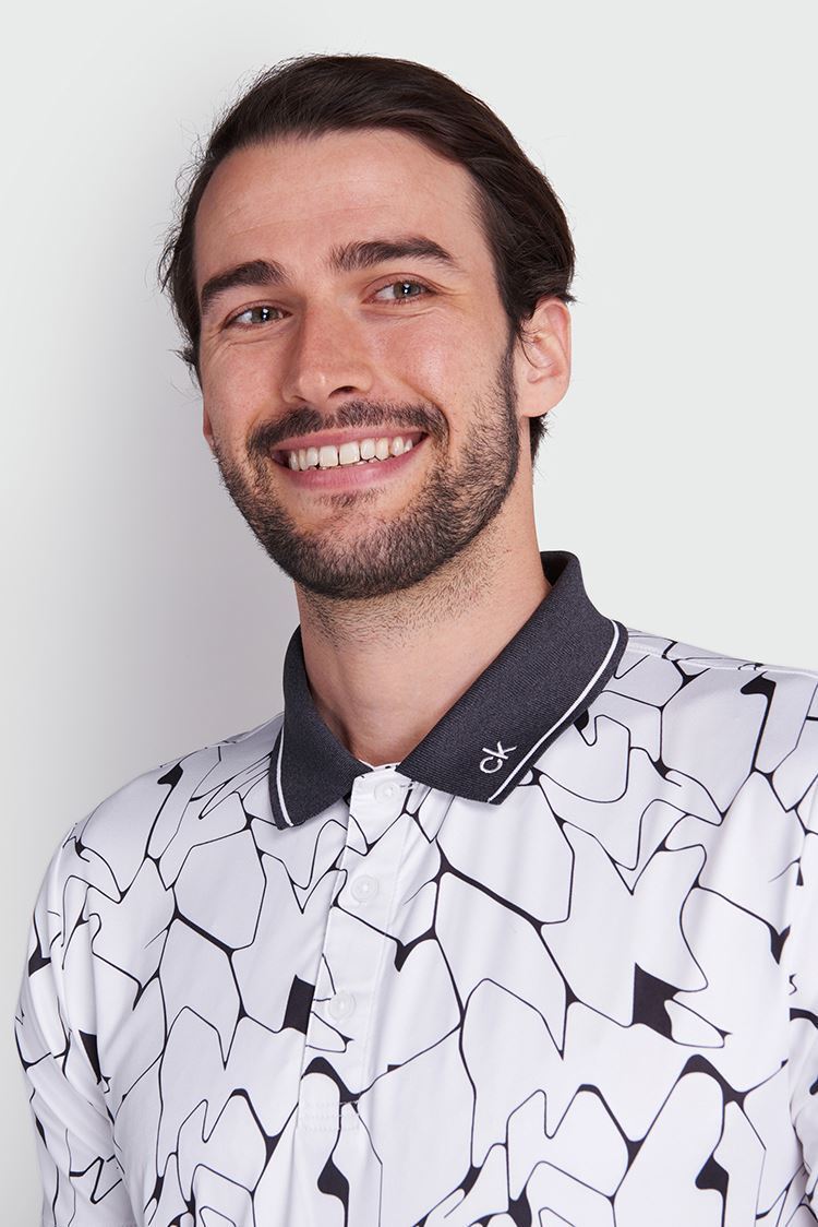 Picture of Calvin Klein Men's Sarazen Polo Shirt - White - XL Only