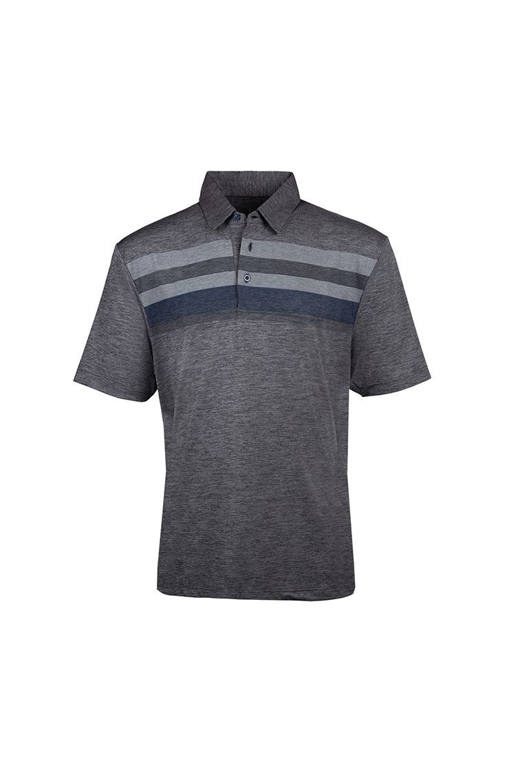 Picture of Island Green zns Men's Yarn Dyed Marl Polo Shirt - Grey Marl