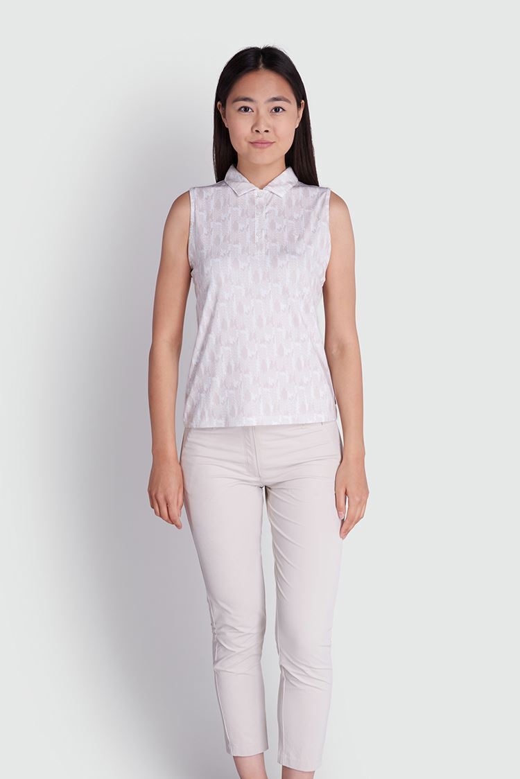 Picture of Calvin Klein zns  Ladies Avon Sleeveless Polo Shirt - Fossil
