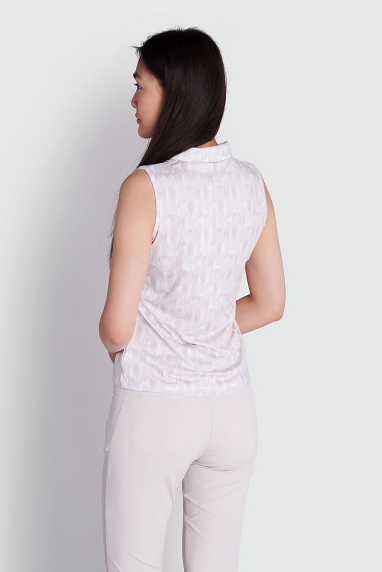 Picture of Calvin Klein Ladies Avon Sleeveless Polo Shirt - Fossil