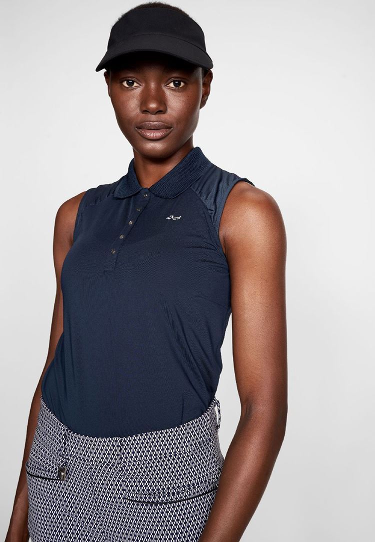 Picture of Rohnisch zns Ladies Pulse Sleeveless Polo Shirt - Navy