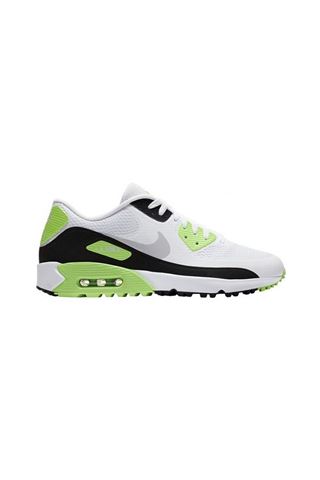 Picture of Nike zns Golf Men's Air Max 90 G Golf Shoes - White / Neutral Grey / Black/Flash Lime