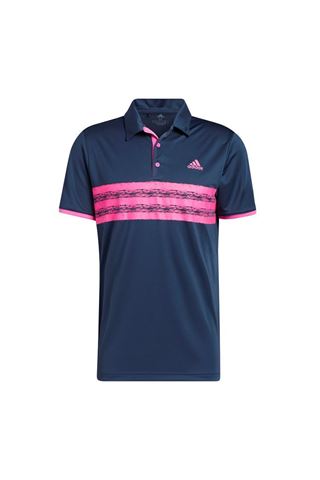 Picture of adidas zns Men's Core Polo Shirt - Crew Navy / Screaming Pink