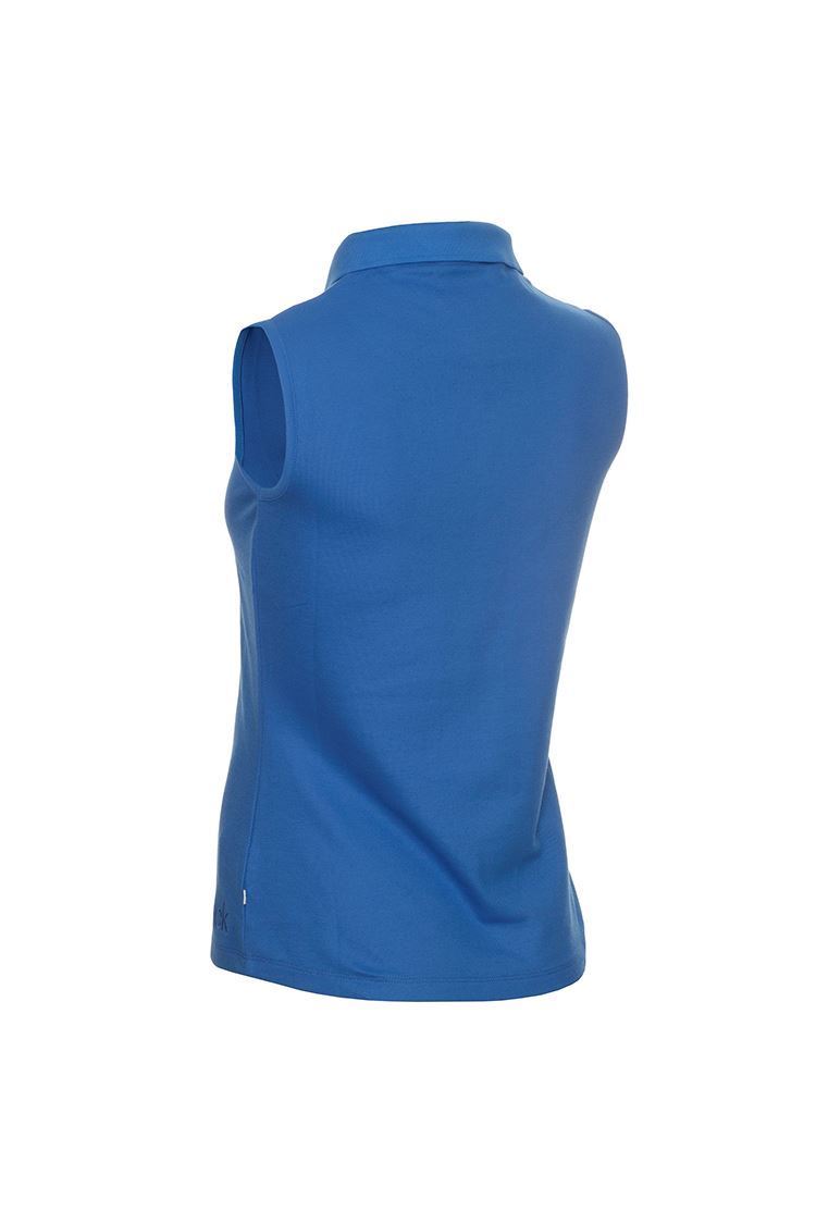 Picture of Calvin Klein Ladies Performance Sleeveless Pique Polo Shirt - Yale Blue