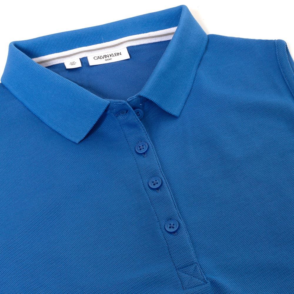 Picture of Calvin Klein Ladies Performance Sleeveless Pique Polo Shirt - Yale Blue