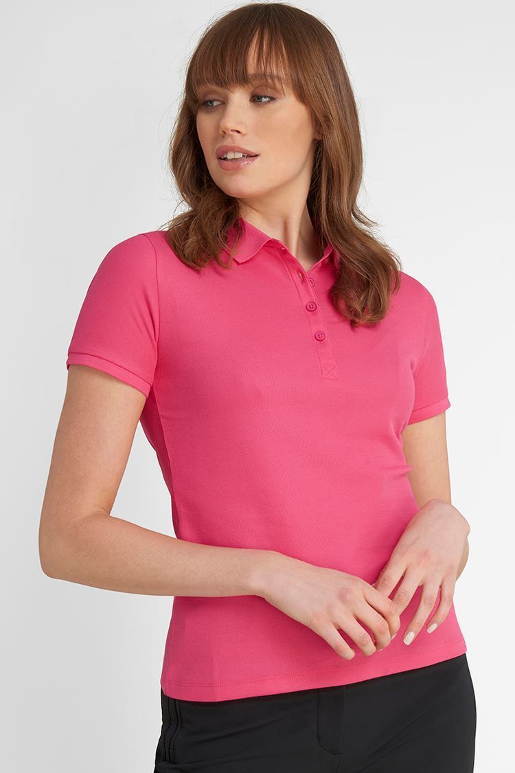Picture of Calvin Klein Ladies Performance Pique Polo Shirt - Jete -Small Only
